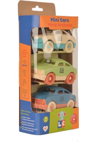 3'lü Minik Araba 18+ Ay 30812