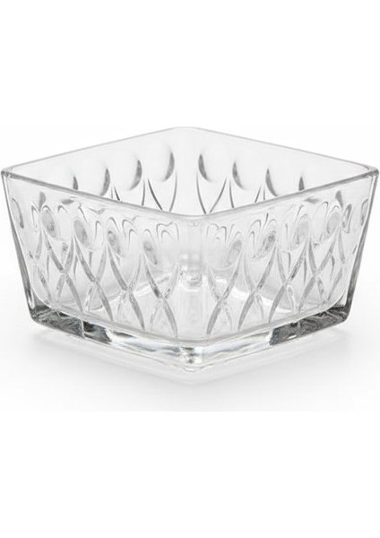 Çapraz Hasır Desen Kahvaltılık Cam Kase Seti – 6 Adet – 350 Ml.