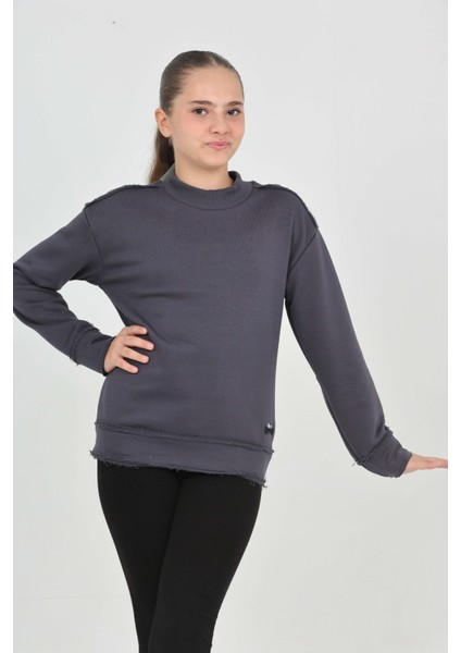 Kız Çocuk Happen Nakışlı Sweatshırt