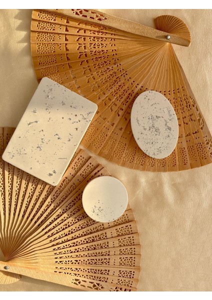 3'lü Set Şık, Dekoratif, Mücevher, Tabak ve Bardak Altlığı Seti Hediyelik Eşya