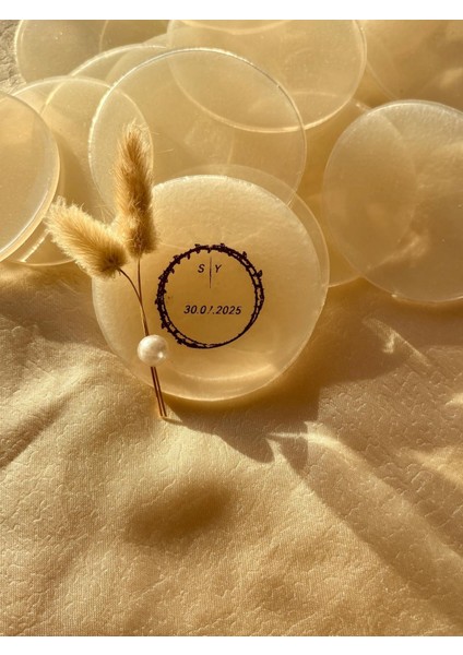 Epoksi Magnet Beyaz Esinti 20 Adet Dügün Nişan Söz Kına Hediyelikleri