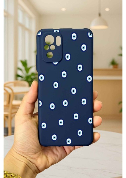 Redmi Note 10 ve 10S Uyumlu Nazar Boncuk Desenli Silikon Darbe Emici Klasik Korumalı Rubber Kılıf fiyatları