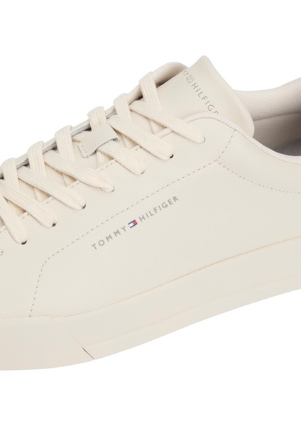 Th Court Lth Detaıl Ess Erkek Bej Spor Ayakkabı - FM0FM05367