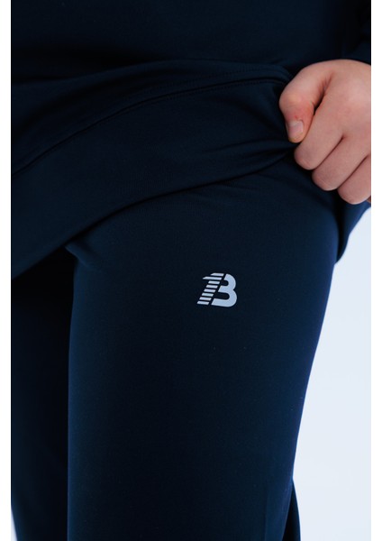 Kız Çocuk Şardonlu Dalgıç Kumaş Eşofman Takımı (Sweatshirt + Tayt) indirimleri