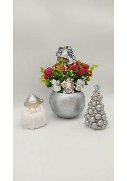 Yılbaşı Kokinalı Gümüş Saksı