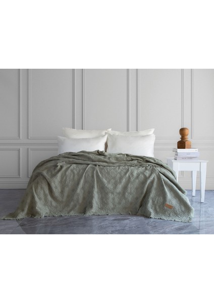 Notte Fitilli Yatak Örtüsü - Açık Yeşil