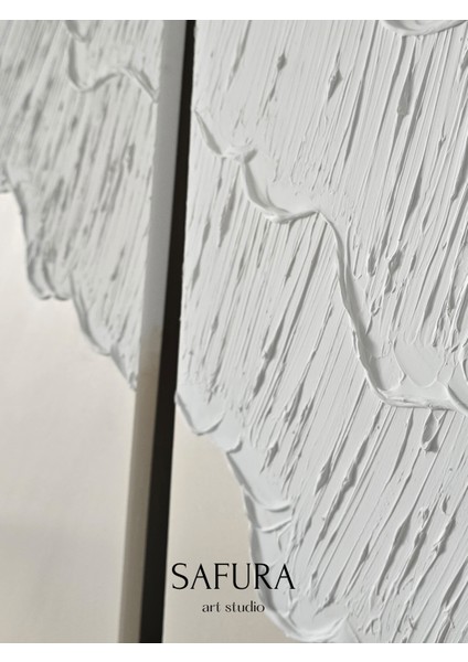 Dokulu Tablo – El Yapımı 3 Boyutlu Alçı Minimalist Dekor, Modern Iskandinav Duvar Sanatı (Dalga No:1 Krem) fiyatları