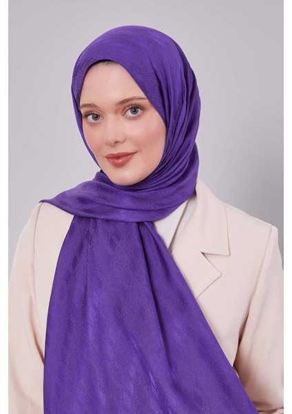 Morcivert Örgü Desen Jakar Şal