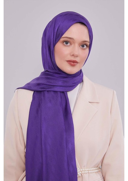 Morcivert Örgü Desen Jakar Şal modelleri