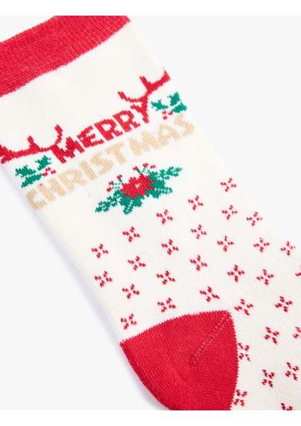 Yılbaşı Temalı Pamuklu Havlu Soket Çorap modelleri