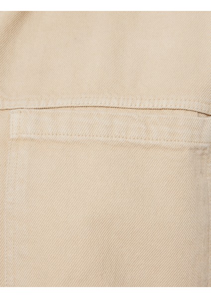 Regular Fit Klasik Yaka Cepli Pamuklu Fermuarlı Gömlek Ceket