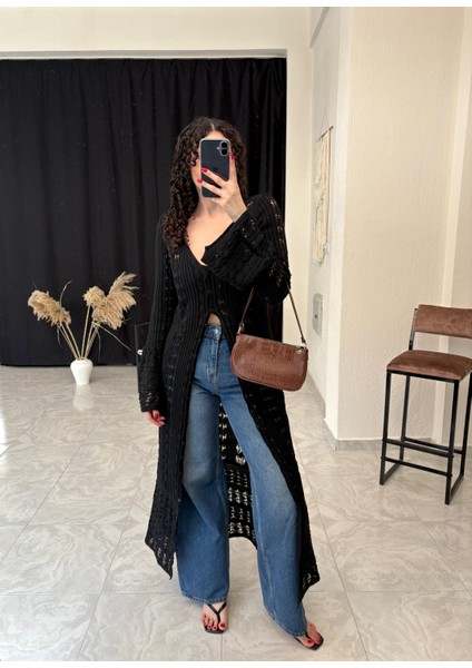 Ispanyol Kollu Uzun Ajurlu Hırka