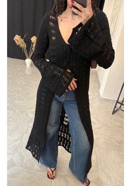 Ispanyol Kollu Uzun Ajurlu Hırka fiyatları