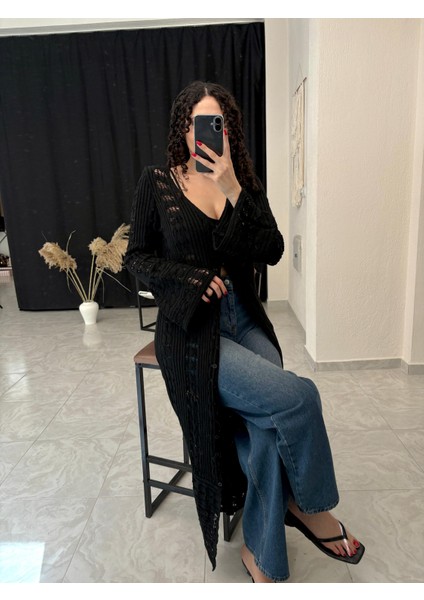 Ispanyol Kollu Uzun Ajurlu Hırka indirimleri