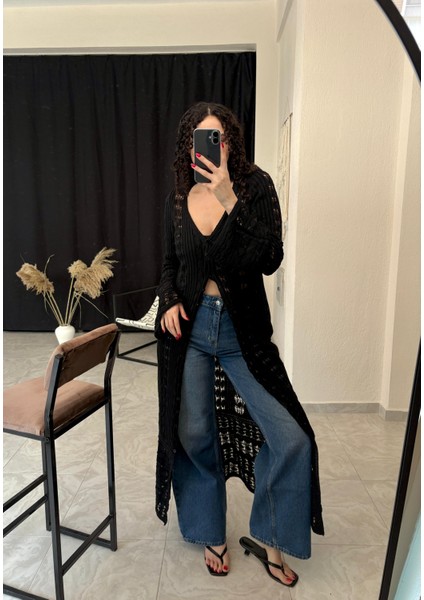 Ispanyol Kollu Uzun Ajurlu Hırka