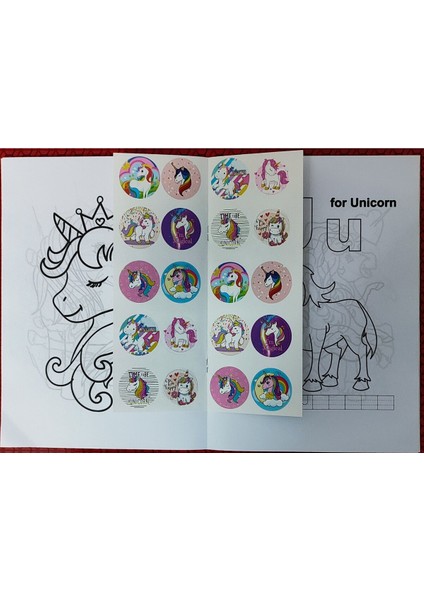 4 Adet Stickerli Boyama Kitabı (Unicorns/crybaby/tom ve Jerry/looney Tunes) AD30104 fiyatları