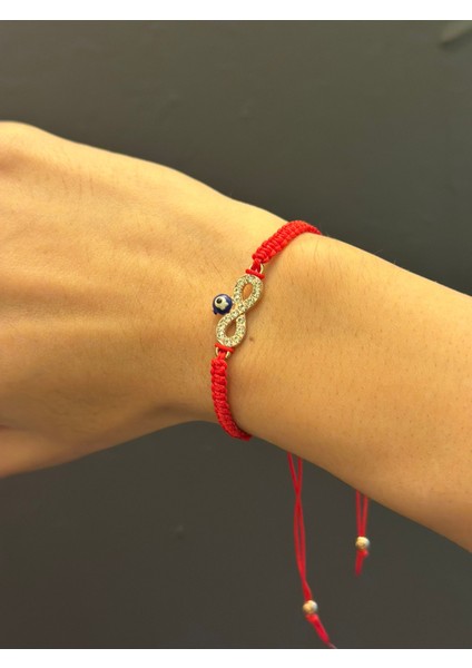 Zirkon Taş Işleme Sonsuzluk Kırmızı Makrome Ip Bileklik fiyatları