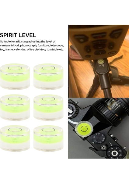 8pcs Mini Dairesel Kabarcık Ruh Seviyesi Bullseye Seviyeleri Tespit Teleskopu, Tripod, 10X6MM, Yapışkan Olmayan (Yurt Dışından) fırsatları