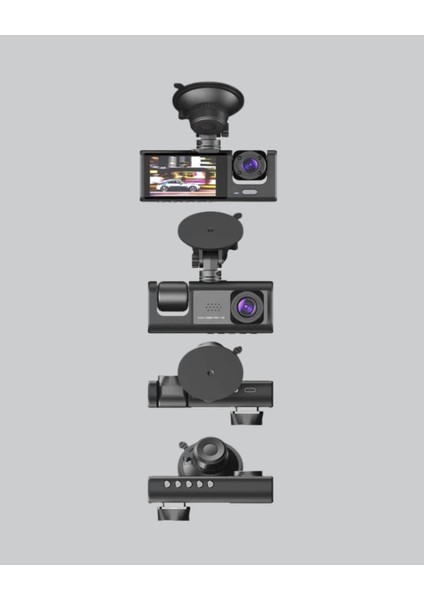 Üç Kameralı Araç Içi Kayıt Sistemi Full Hd Gece Görüşlü ve G-Sensör Dest - M700R779-K85 fiyatları