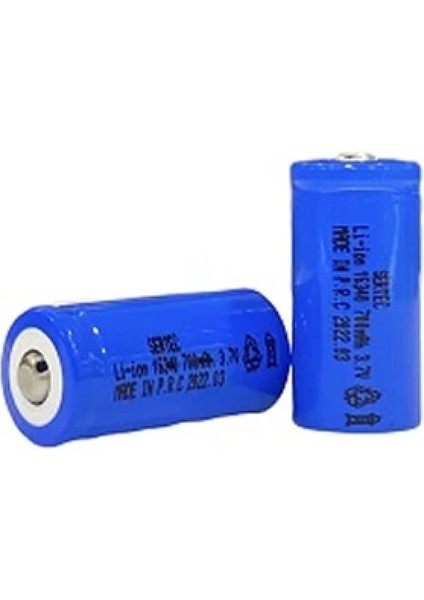 3.7V Li-Ion 16340 - 700 Mah. 1c Şarjlı Pil