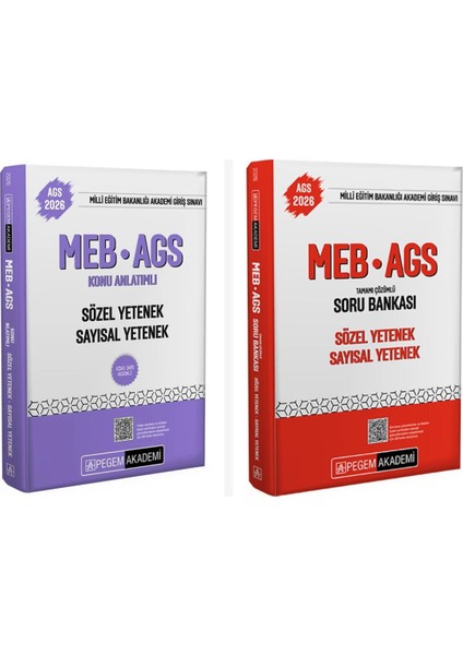 Pegem 2026 MEB AGS Sözel Yetenek Sayısal Yetenek Konu Anlatımlı S