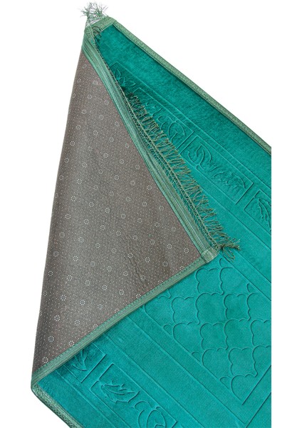 Yumuşak Kadife Dokulu Peluş Seccade Yeşil modelleri