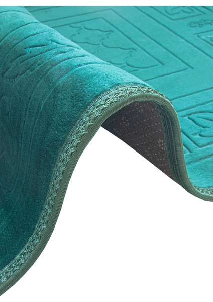 Yumuşak Kadife Dokulu Peluş Seccade Yeşil fırsatları