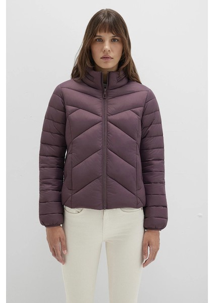 Slim Fit Dik Yaka Kapitoneli Astarlı Şişme Mont Bayan Mont 110698 modelleri