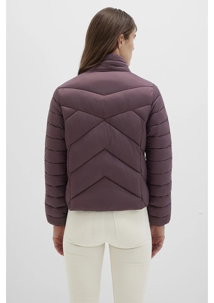 Slim Fit Dik Yaka Kapitoneli Astarlı Şişme Mont Bayan Mont 110698 fırsatları