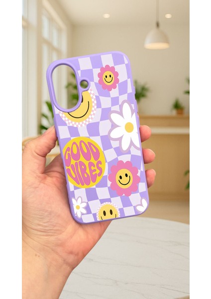 iPhone 16 - Good Vibes Silikon Darbe Emici Klasik Korumalı Rubber Kılıf