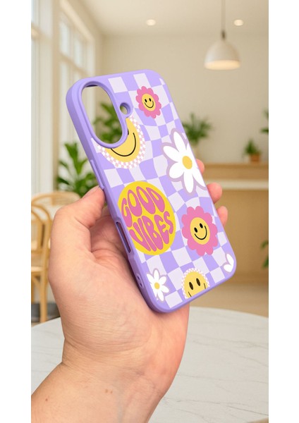 iPhone 16 - Good Vibes Silikon Darbe Emici Klasik Korumalı Rubber Kılıf modelleri