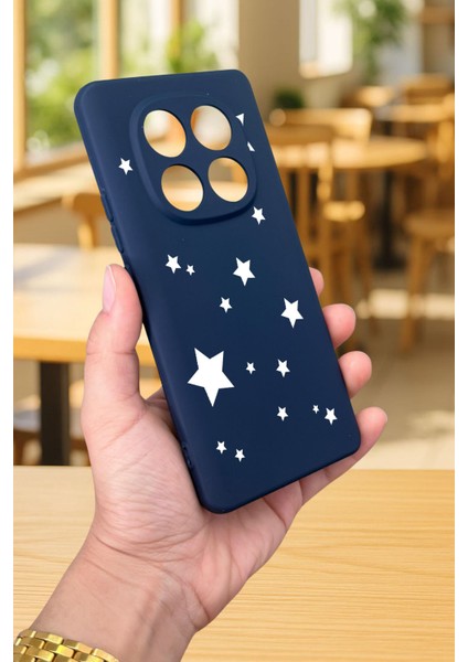 Xiaomi Redmi Note 14 Pro 4g-Mini Yıldız Desenli Silikon Darbe Emici Klasik Korumalı Rubber Kılıf modelleri
