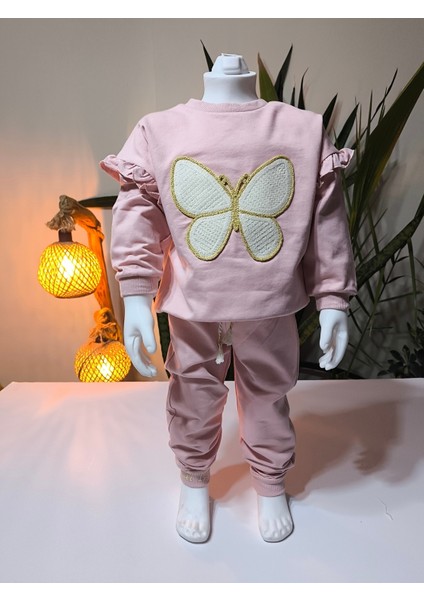 Kız Çocuk Alt Üst Takım Kolu Fırfırlı El Nakışı Kabartma Çiçek %100 Pamuk fiyatları