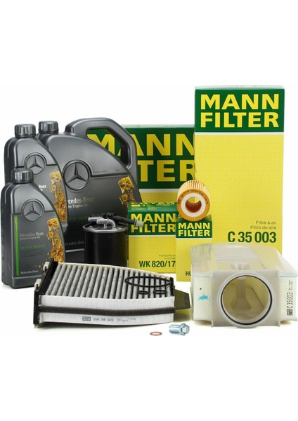 Mercedes W212 Kasa E220 Cdi Periyodik Bakım Filtre Seti Orijinal 5W30 Yağ