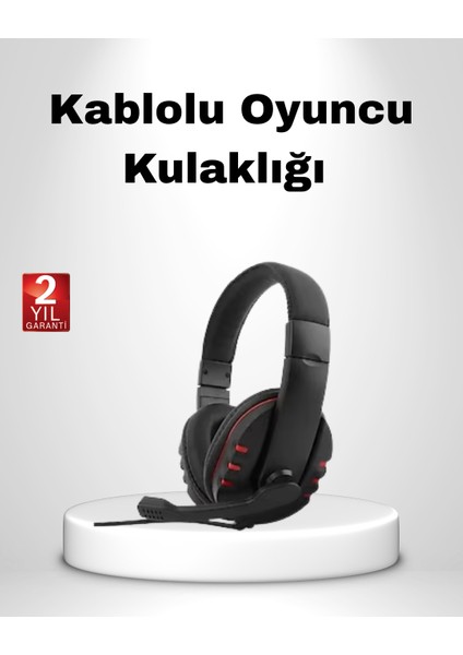 Rahat ve Dayanıklı Mikrofonlu Oyun Kulaklığı – Stereo Ses Ayarlanabilir Kafa - M788B406-N93