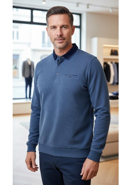 Battal Polo Yakalı Patlı Uzun Kol