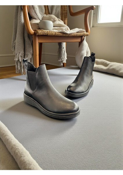 R25-505 Siyah Hakiki Deri Tam Ortopedik Kadın Bot fiyatları