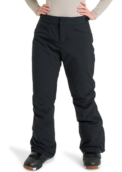 ERJTP03299-BACKYARD Pt Siyah Normal Düz Kadın Kayak Pantolonu