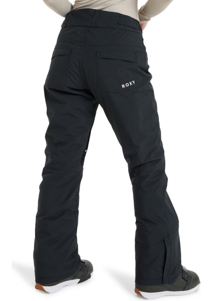 ERJTP03299-BACKYARD Pt Siyah Normal Düz Kadın Kayak Pantolonu