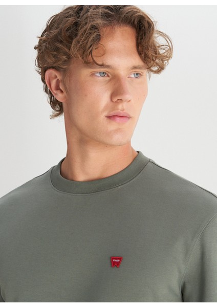 Bisiklet Yaka Haki Erkek Sweatshırt W2520255801 Haki Sweatshirt fırsatları