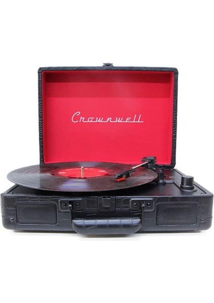 Pikap Suitcase Cr Series Siyah Elektronik Bluetooth Hoparlör Plakçalar CW002-BL