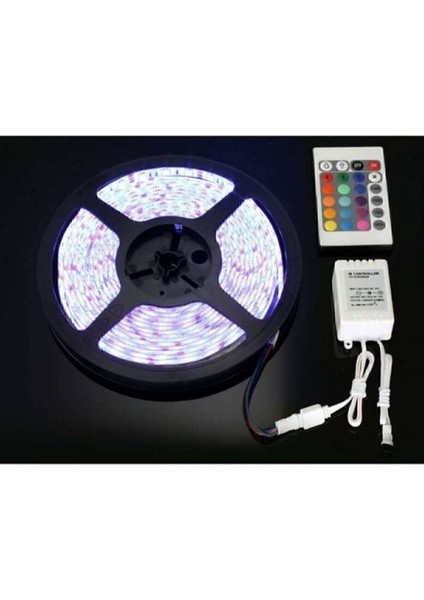 LED Animasyonlu Tak Çalıştır Kumandalı Trafolu Rgb Şerit Işık Aydınlatma 5 Metre modelleri