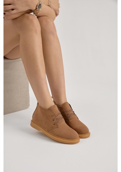 Bağcıklı Bilek Boy Klasik Termo Taban Bot - Taba Süet - 38 fiyatları