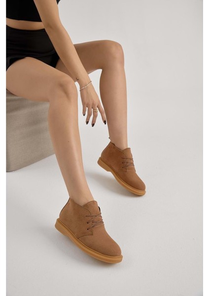 Bağcıklı Bilek Boy Klasik Termo Taban Bot - Taba Süet - 38 modelleri