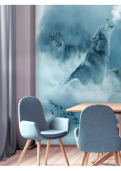 Kurt Desenli Isı ve Ses Yalıtımlı Sağlıklı Tekstil Duvar Kağıdı modelleri