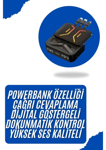 Gaming Bluetooth Kulaklık Dahili Powerbank Kablolu Düşük Gecikmeli Bluetooth 5.2 - M958R272-K28 fiyatları
