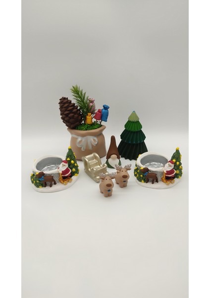 Yılbaşı Ağaçlı Obje Set fiyatları