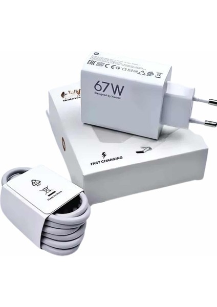 Hızlı Şarj Aleti Adaptörü Kablo Seti 67W Uzun Ömürlü Beyaz - M005R855-K65005 modelleri