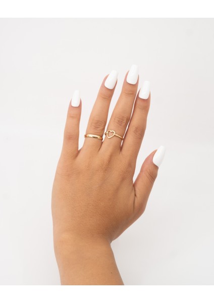 15'li Beyaz Kısa Balerin TT1423 Tekrar Kullanılabilir El Yapımı Protez Takma Tırnak - Beyaz-L modelleri