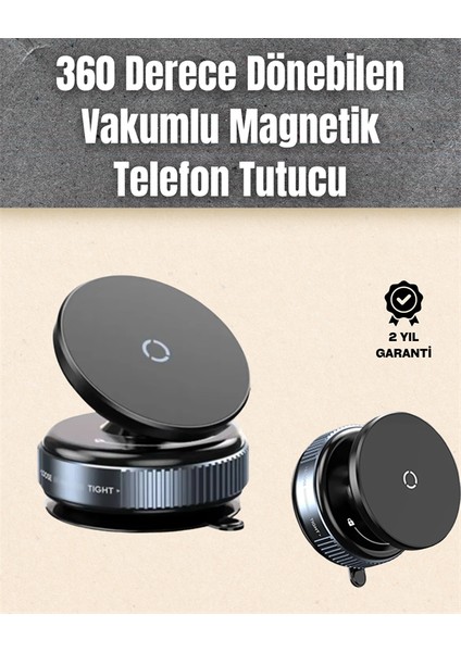 Çok Yönlü Döner Başlıklı Vakumlu Araç Telefon Standı – Sert Yollarda Stab - T687G625-Z31